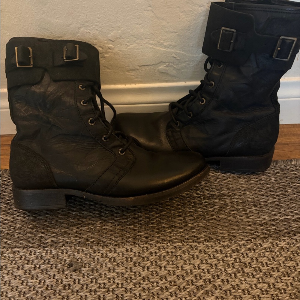 UGG Black Leather Boots